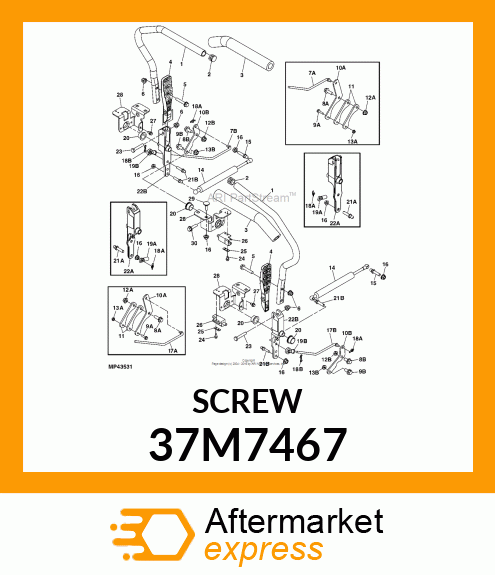 SCREW, SLFTPG, METRIC THD, HEX WSHR 37M7467