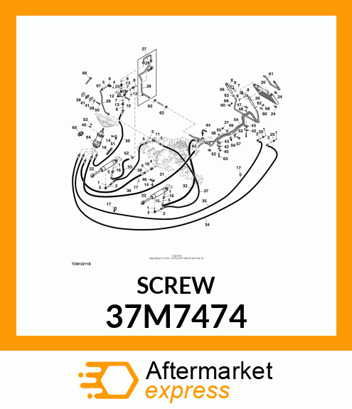 SCREW, SLFTPG, METRIC THD, HEX WSHR 37M7474