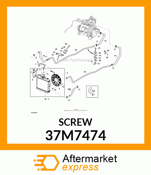 SCREW, SLFTPG, METRIC THD, HEX WSHR 37M7474