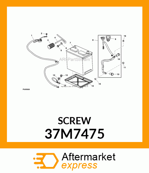 SCREW, SLFTPG, METRIC THD, HEX WSHR 37M7475