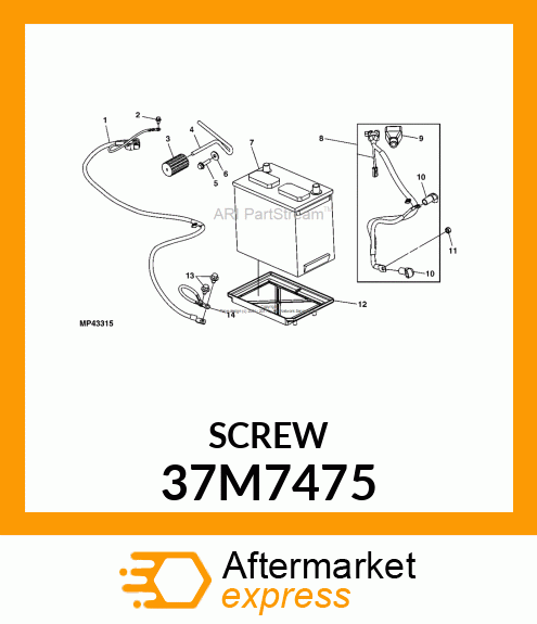 SCREW, SLFTPG, METRIC THD, HEX WSHR 37M7475