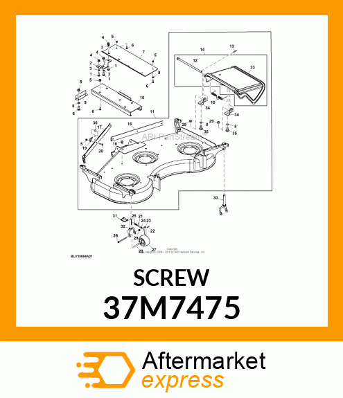 SCREW, SLFTPG, METRIC THD, HEX WSHR 37M7475