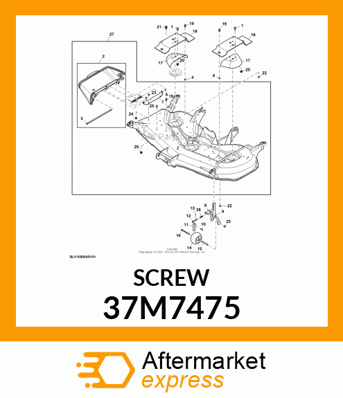 SCREW, SLFTPG, METRIC THD, HEX WSHR 37M7475