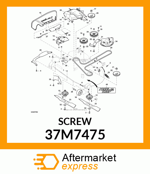 SCREW, SLFTPG, METRIC THD, HEX WSHR 37M7475