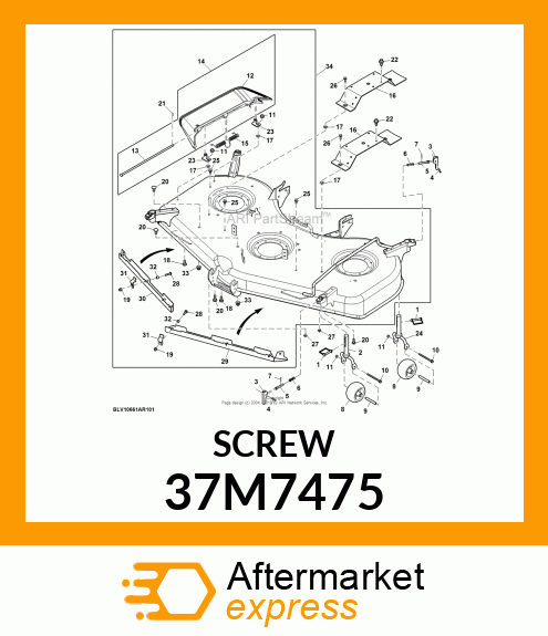 SCREW, SLFTPG, METRIC THD, HEX WSHR 37M7475