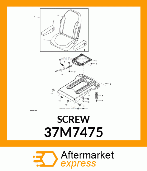 SCREW, SLFTPG, METRIC THD, HEX WSHR 37M7475