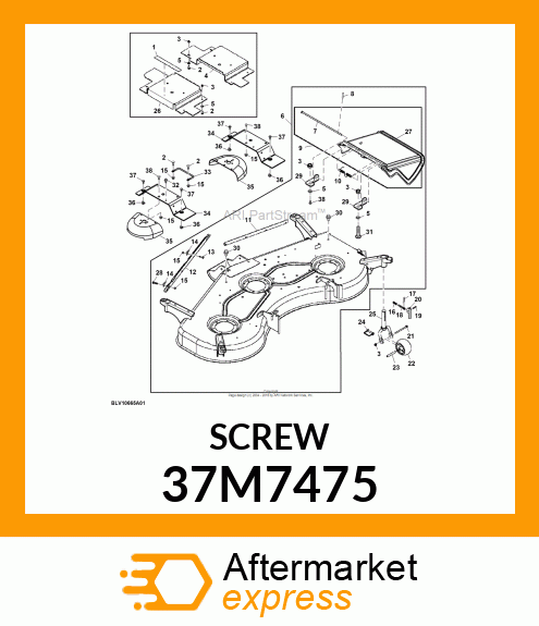 SCREW, SLFTPG, METRIC THD, HEX WSHR 37M7475