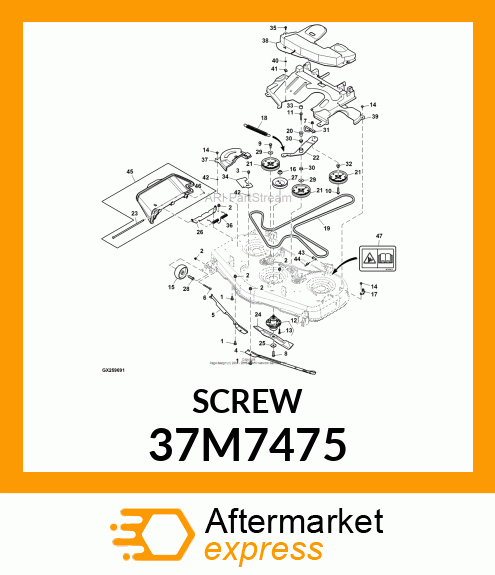 SCREW, SLFTPG, METRIC THD, HEX WSHR 37M7475