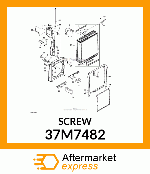 SCREW, SLFTPG, SPD THD, CR PAN HD 37M7482