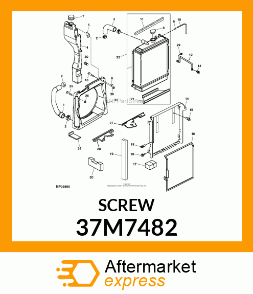 SCREW, SLFTPG, SPD THD, CR PAN HD 37M7482