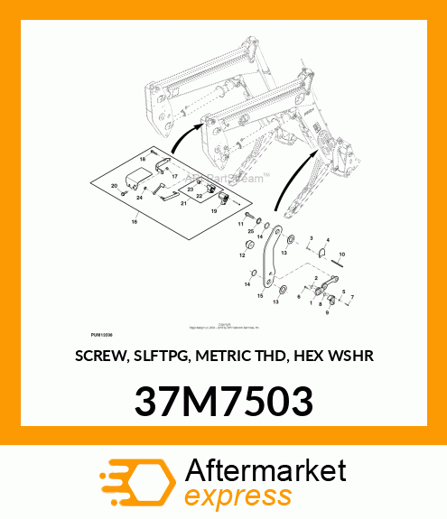 SCREW, SLFTPG, METRIC THD, HEX WSHR 37M7503