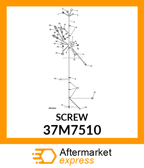 SCREW, SLFTPG, METRIC THD, HEX WSHR 37M7510