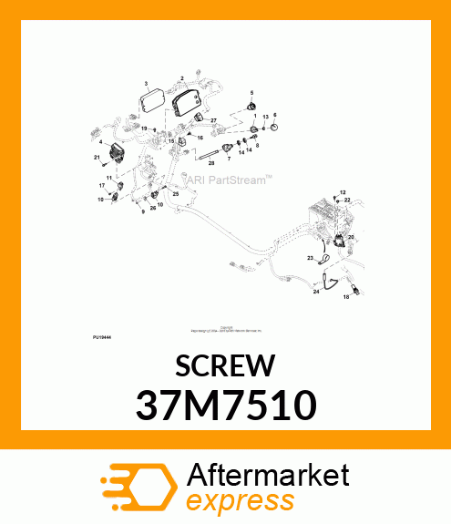 SCREW, SLFTPG, METRIC THD, HEX WSHR 37M7510