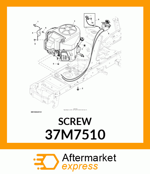 SCREW, SLFTPG, METRIC THD, HEX WSHR 37M7510