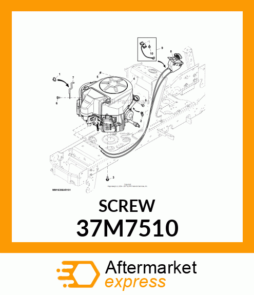 SCREW, SLFTPG, METRIC THD, HEX WSHR 37M7510