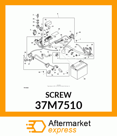 SCREW, SLFTPG, METRIC THD, HEX WSHR 37M7510