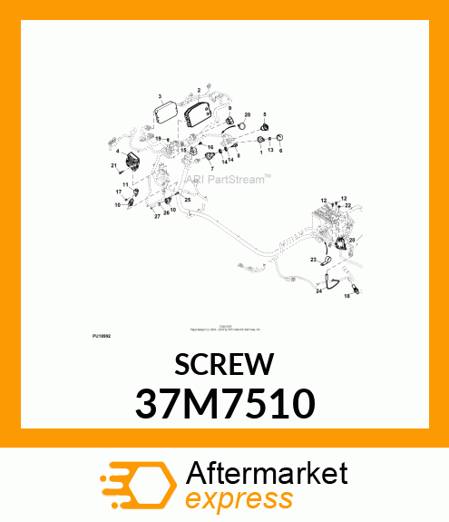 SCREW, SLFTPG, METRIC THD, HEX WSHR 37M7510