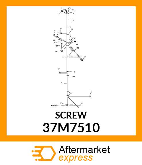 SCREW, SLFTPG, METRIC THD, HEX WSHR 37M7510