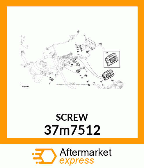 SCREW, SLFTPG, METRIC THD, HEX WSHR 37m7512