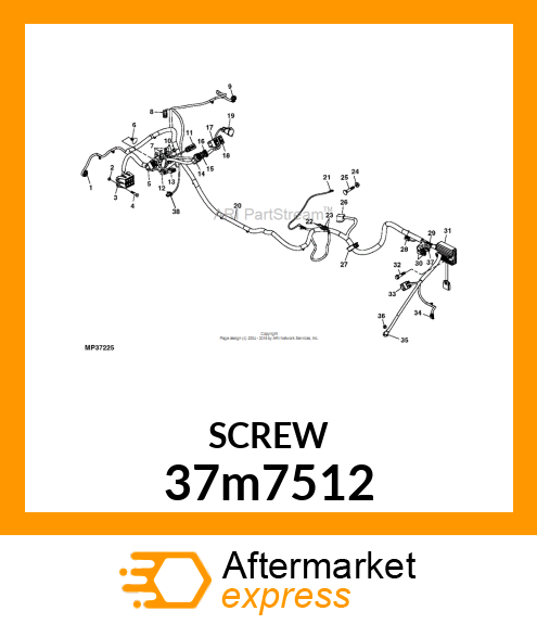 SCREW, SLFTPG, METRIC THD, HEX WSHR 37m7512