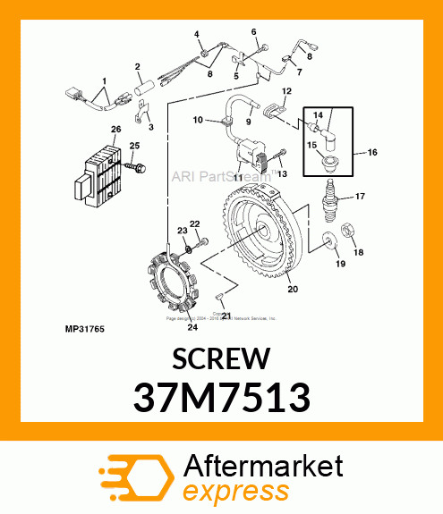 SCREW, SLFTPG, METRIC THD, HEX WSHR 37M7513