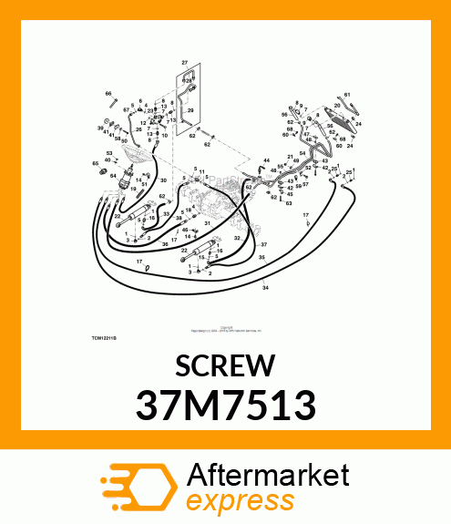 SCREW, SLFTPG, METRIC THD, HEX WSHR 37M7513