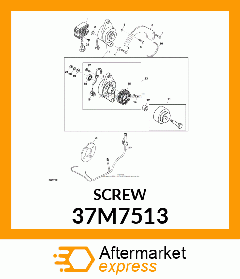 SCREW, SLFTPG, METRIC THD, HEX WSHR 37M7513