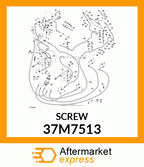 SCREW, SLFTPG, METRIC THD, HEX WSHR 37M7513