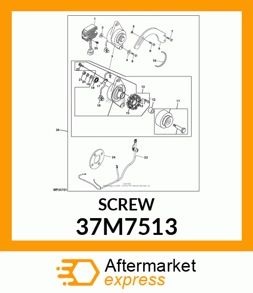 SCREW, SLFTPG, METRIC THD, HEX WSHR 37M7513