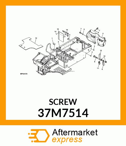 SCREW, SLFTPG, METRIC THD, HEX WSHR 37M7514