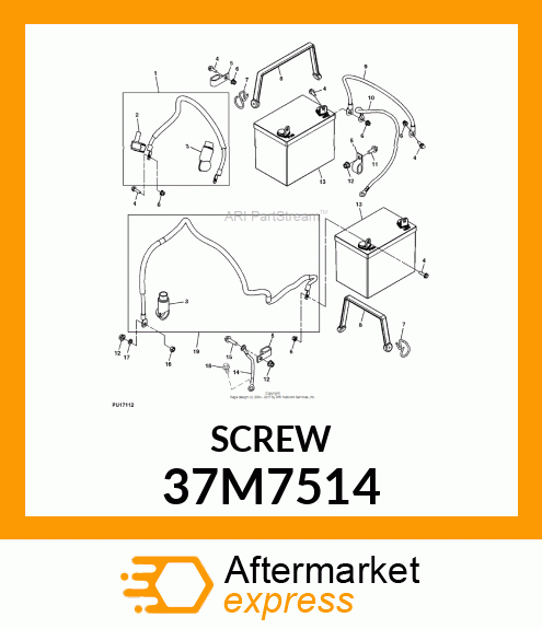 SCREW, SLFTPG, METRIC THD, HEX WSHR 37M7514