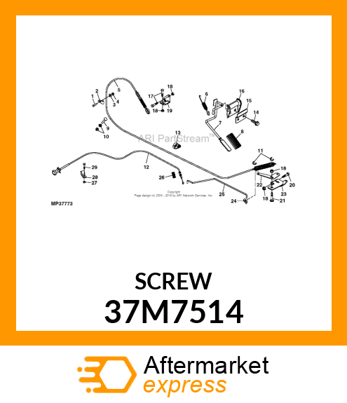 SCREW, SLFTPG, METRIC THD, HEX WSHR 37M7514