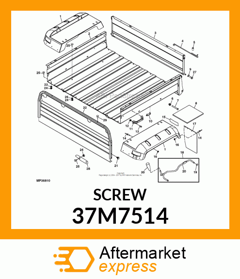 SCREW, SLFTPG, METRIC THD, HEX WSHR 37M7514