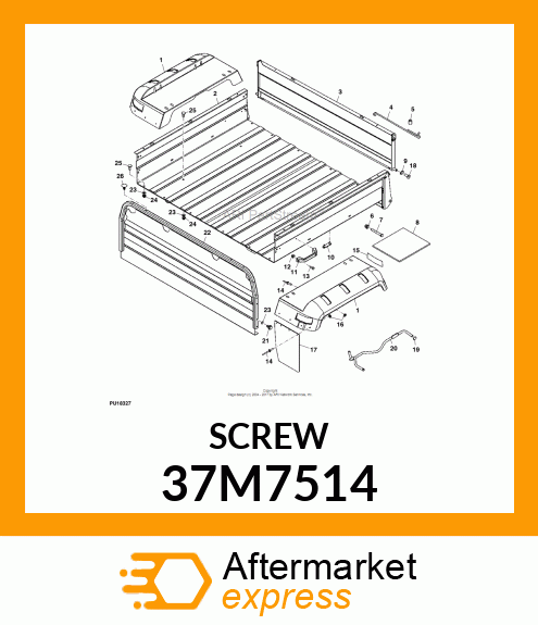 SCREW, SLFTPG, METRIC THD, HEX WSHR 37M7514