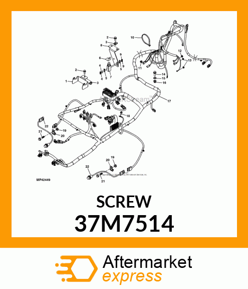 SCREW, SLFTPG, METRIC THD, HEX WSHR 37M7514