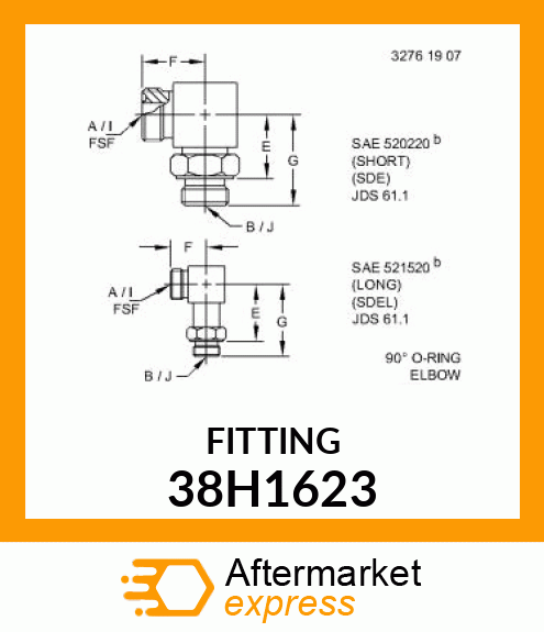 JDS 38.1 90DEG LG ELBOWSDEL08 38H1623