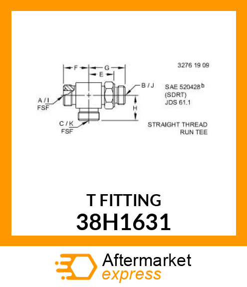 STRAIGHT THD RUN TEE,ORFS8 38H1631