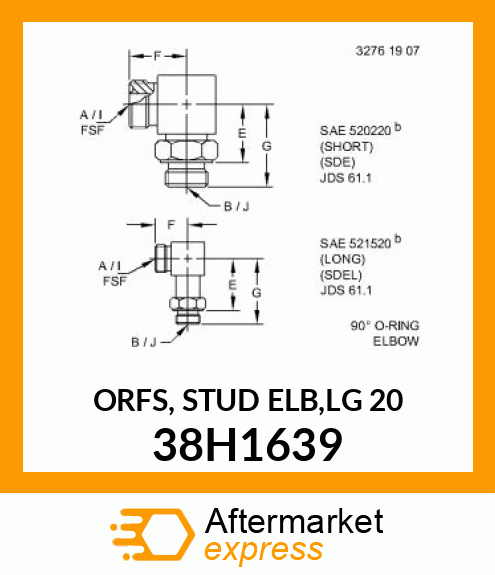 ORFS, STUD ELB,LG 20 38H1639