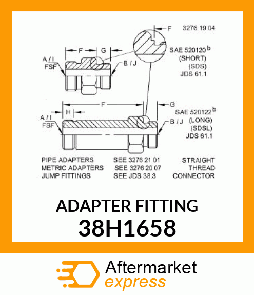 STRAIGHT THREAD CONNECTOR LONG,O 38H1658