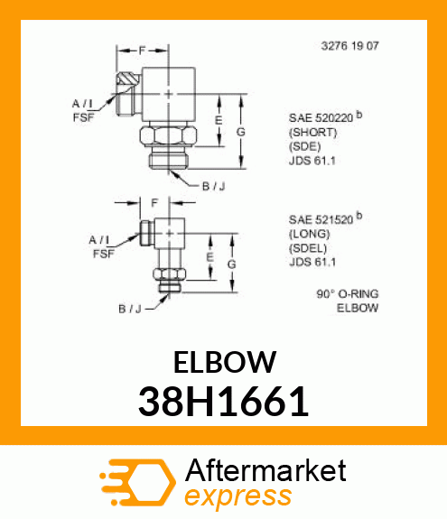 90 DEG ELBOW,O 38H1661