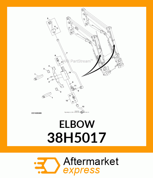 ADJ STUD ELBOW (SDE), ORFS 38H5017