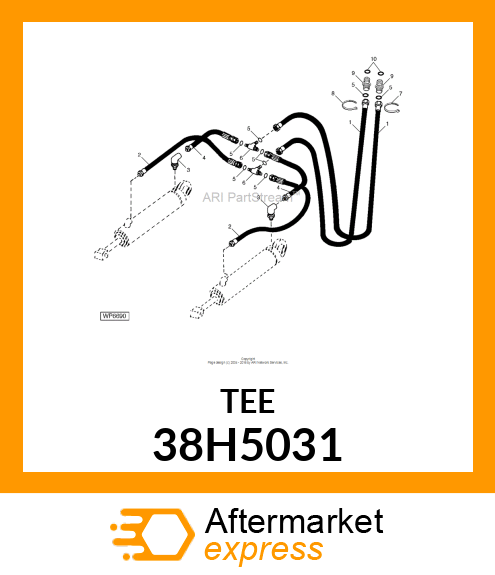 UNION TEE (T), ORFS 38H5031