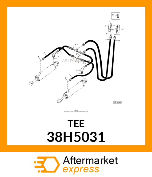 UNION TEE (T), ORFS 38H5031