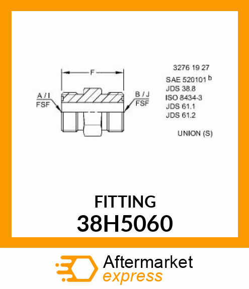 UNION STRAIGHT (S), ORFS 38H5060