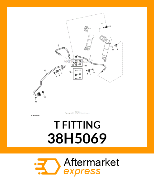 SWIVEL RUN TEE (SWRT), ORFS 38H5069