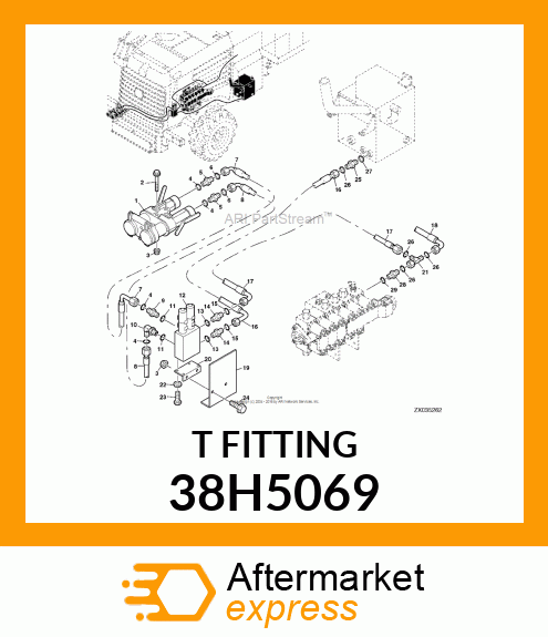 SWIVEL RUN TEE (SWRT), ORFS 38H5069