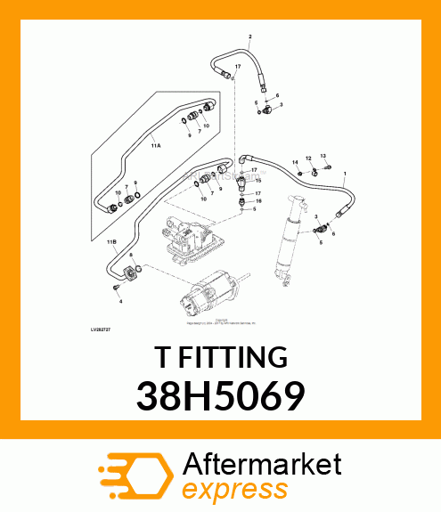 SWIVEL RUN TEE (SWRT), ORFS 38H5069