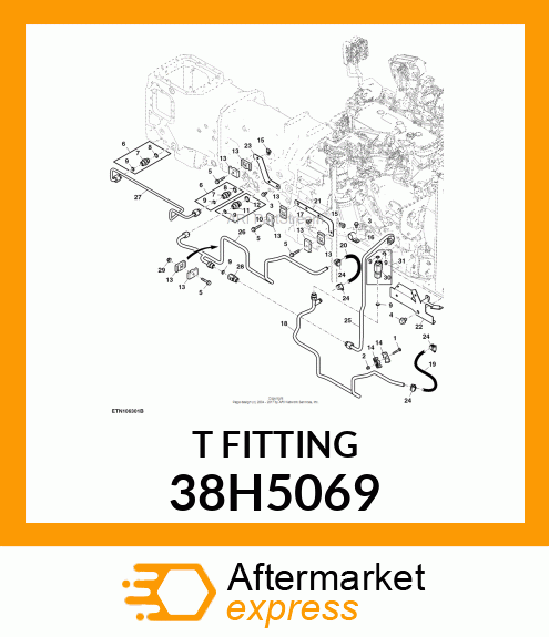 SWIVEL RUN TEE (SWRT), ORFS 38H5069