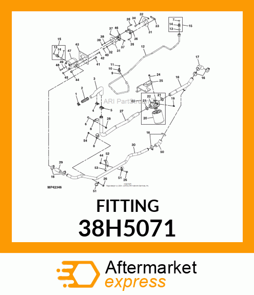 45 DEG ADJ STUD ELBOW (SDE45), ORFS 38H5071