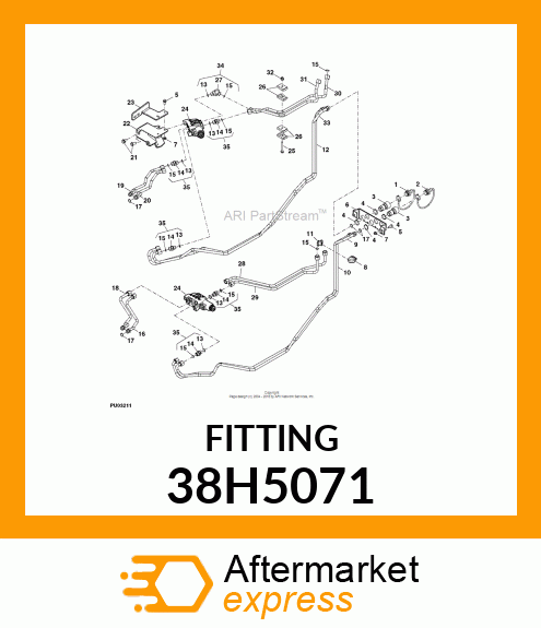 45 DEG ADJ STUD ELBOW (SDE45), ORFS 38H5071